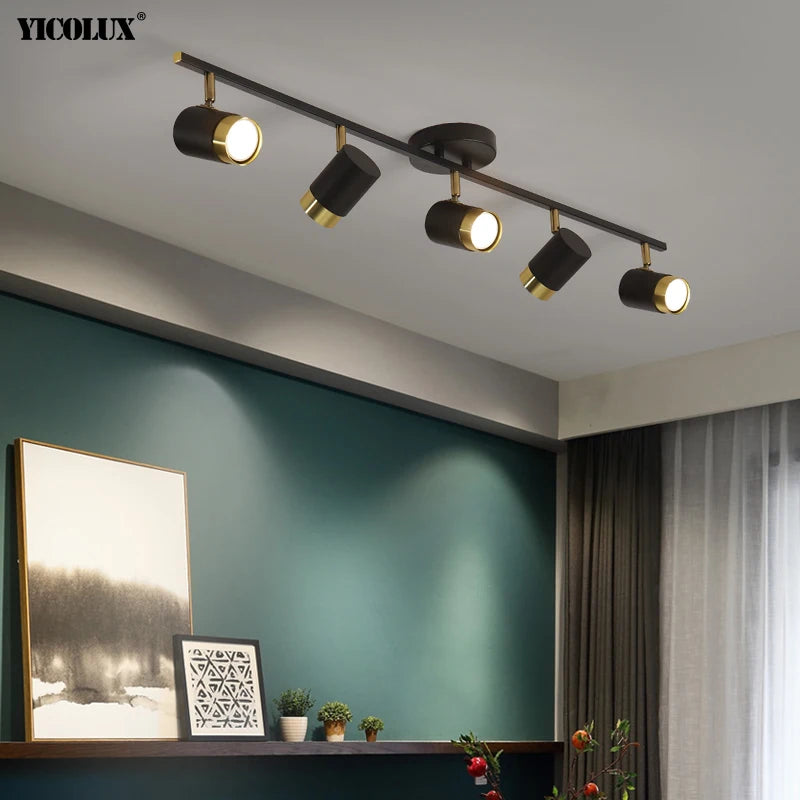 Long Linear LED Spotlight Chandelier