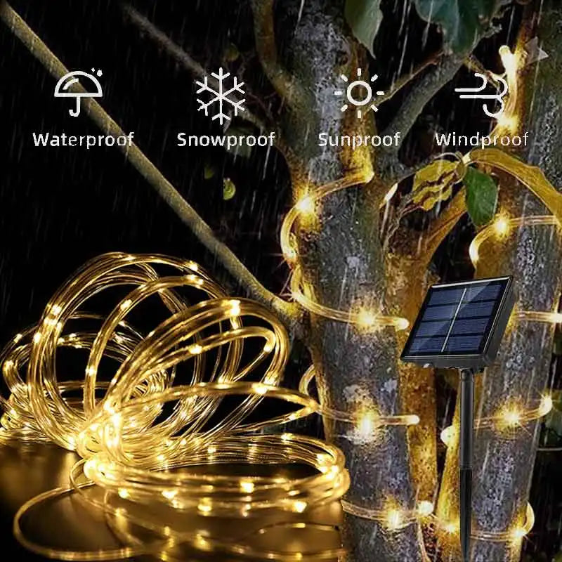 Solar Tube Rope Lights Outdoor