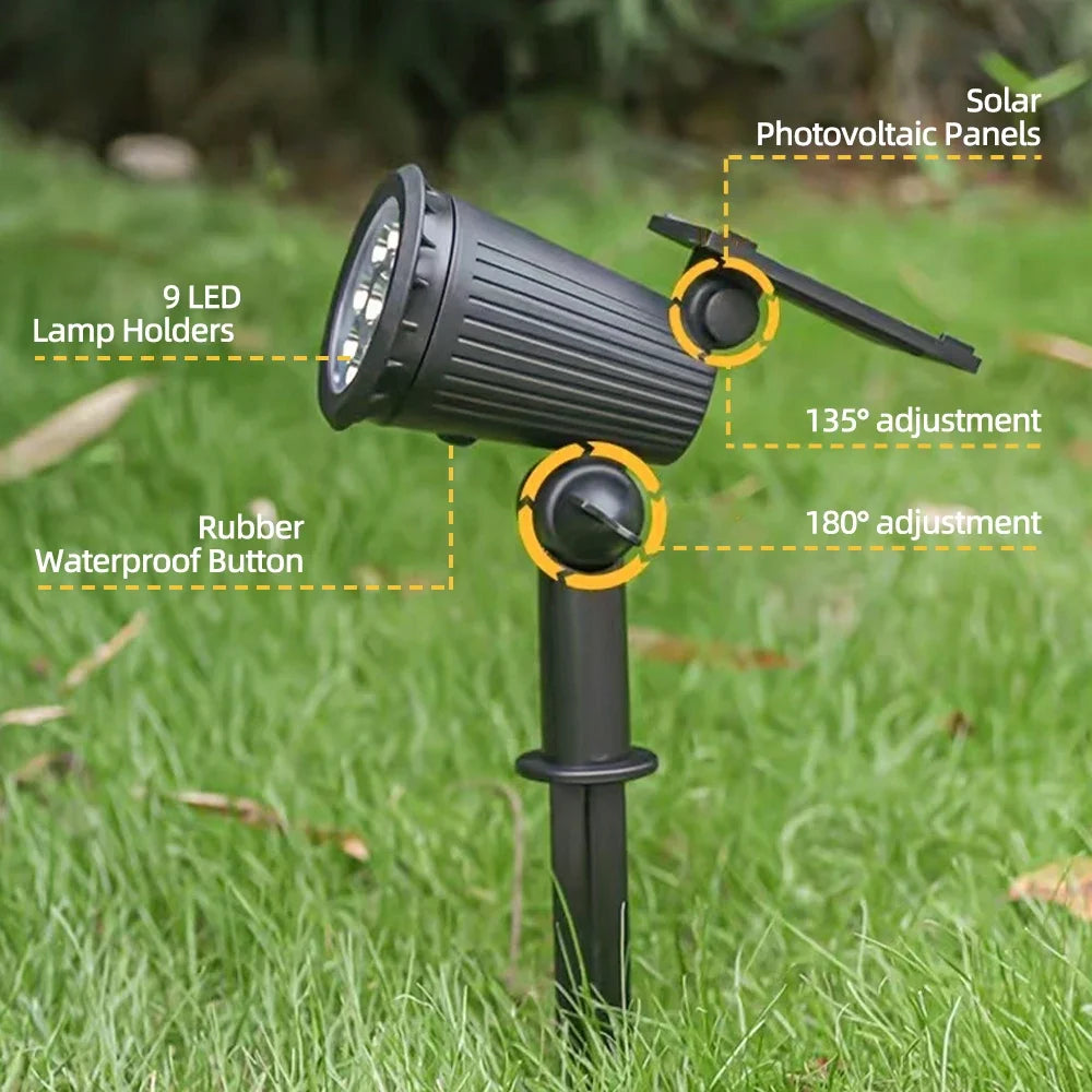 Adjustable Solar Landscape Spotlight
