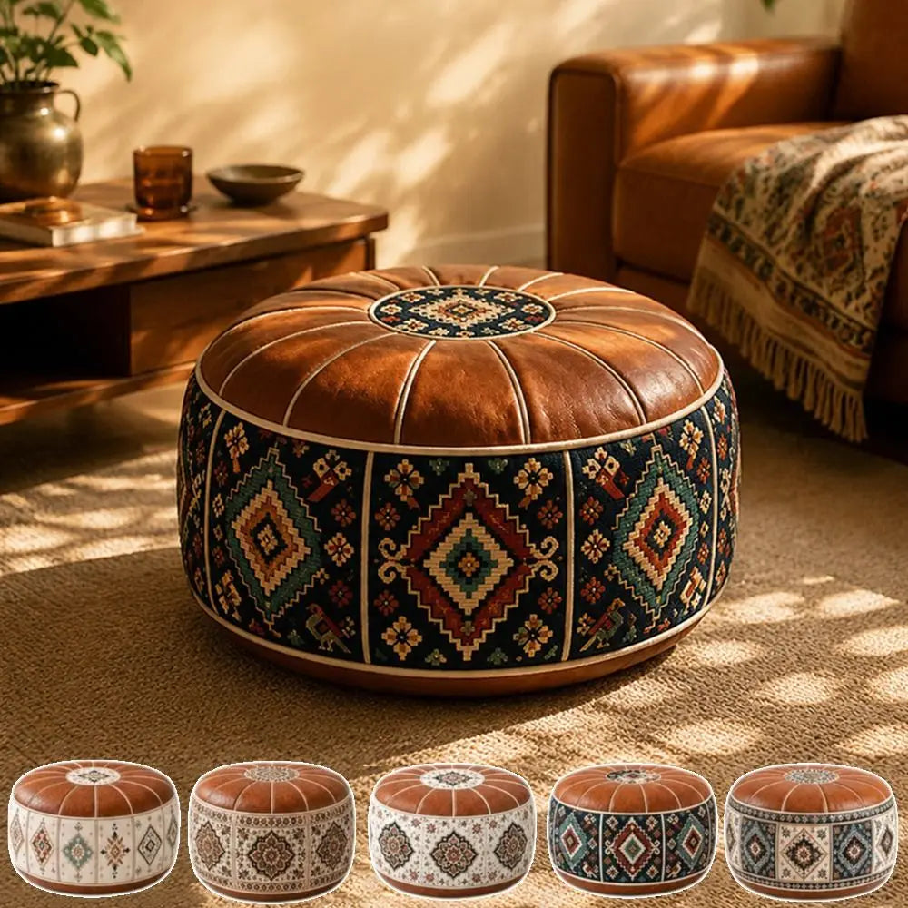 Boho Printed Fillable Storage Pouf