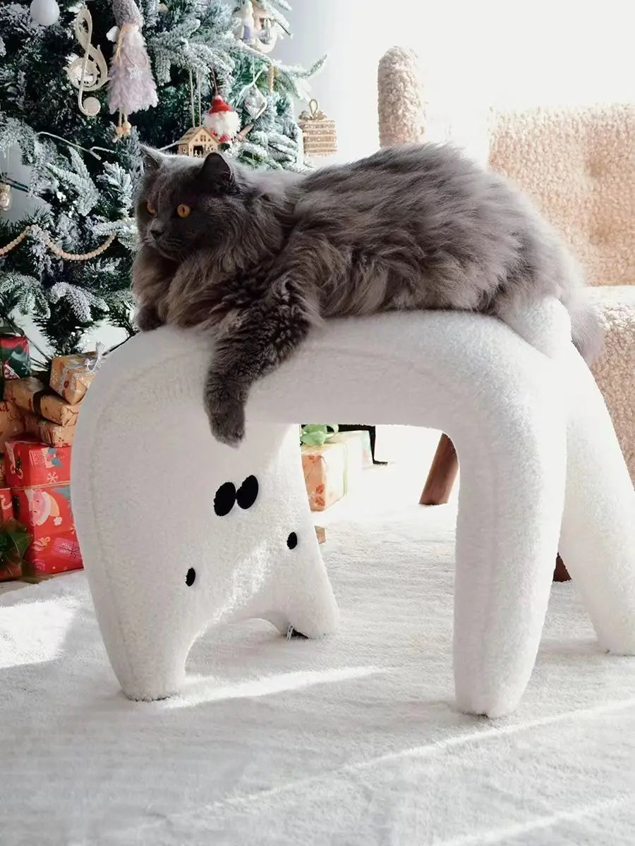 Plush Armless Dressing Chair