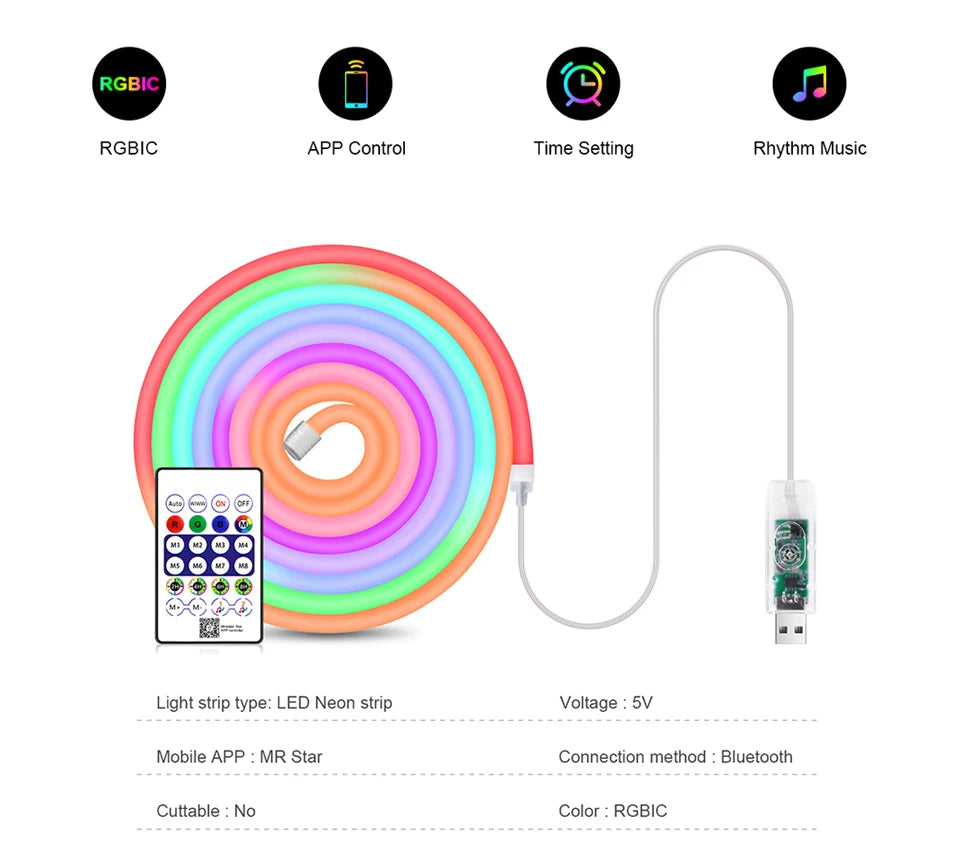 RGBIC Neon LED Tape Light