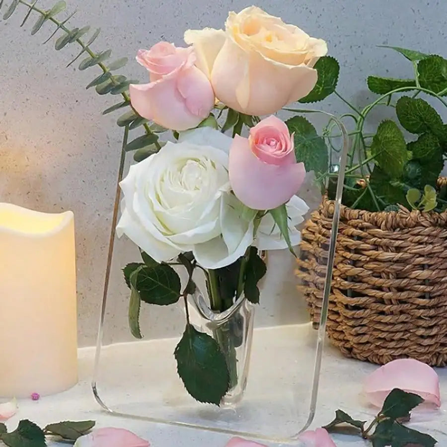 Clear Acrylic Frame Flower Vase