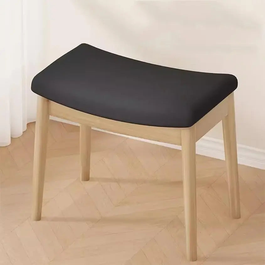Saddle Cushion Vanity Stool with Storage