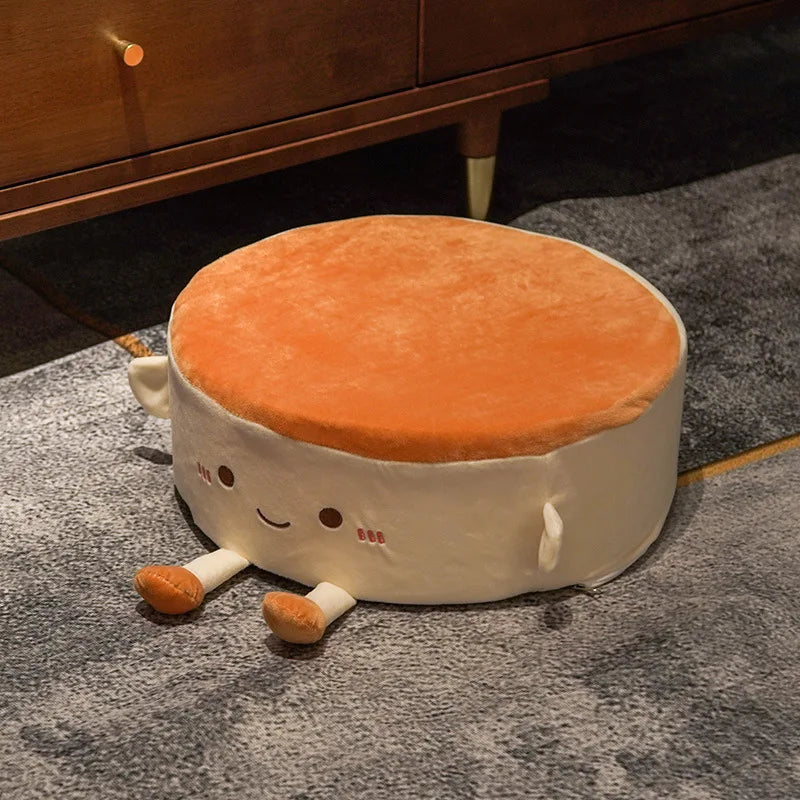Cartoon Cute Seat Cushion Office Chair Cushion Family Bedroom Window Tatami Floor Cushion Round Thickened Soft Child Car Mat