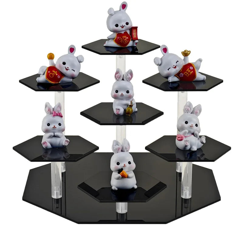 Hexagonal Acrylic Cosmetic Display Rack
