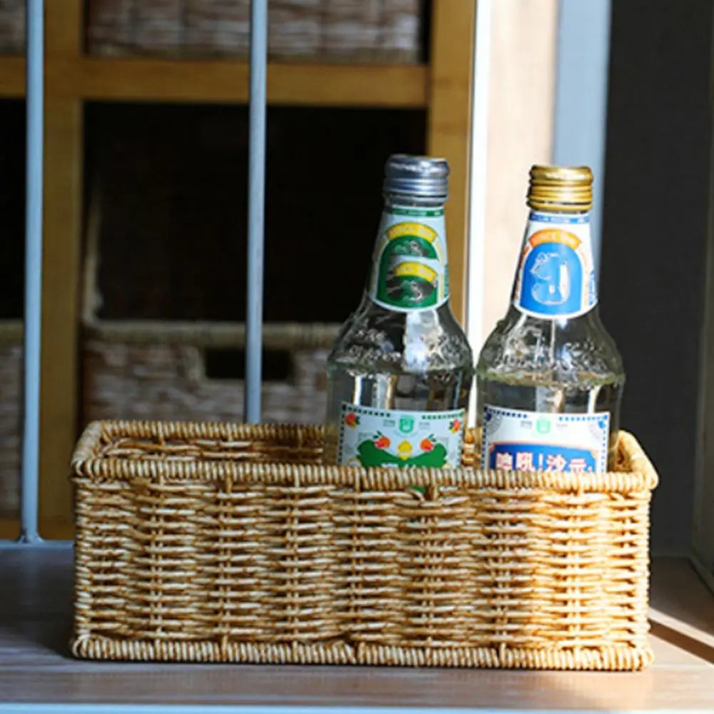 Woven Rectangular Storage Basket