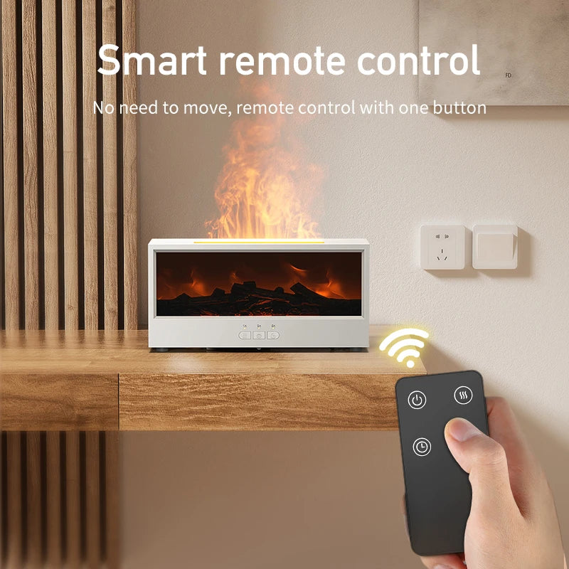 Creative Fireplace Air Humidifier Waterless Auto-Off Aroma Essential