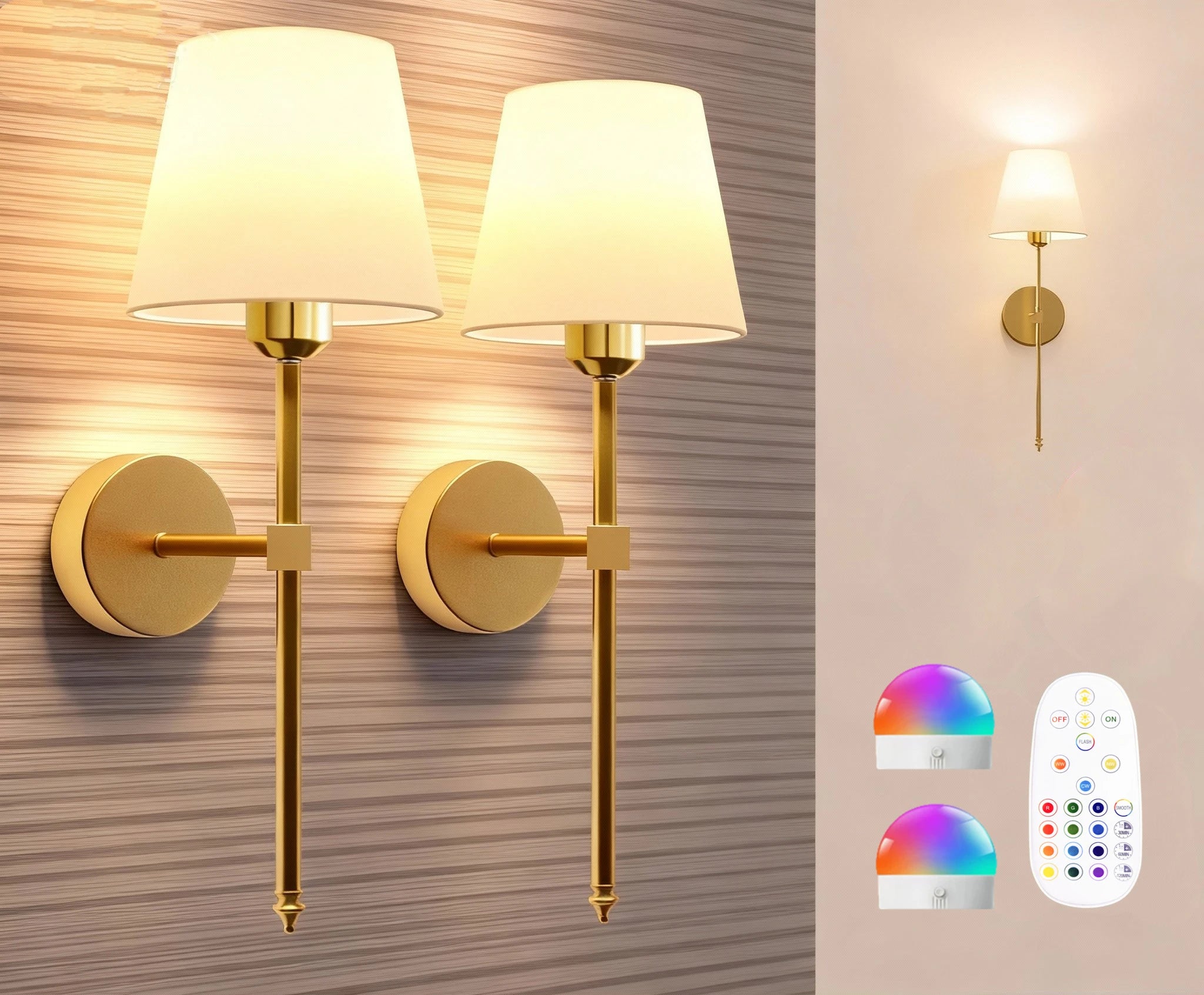 Wireless 10 Color Wall Lamp