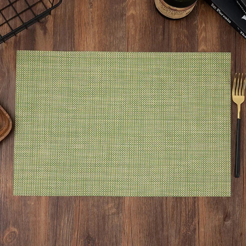 Washable Vinyl Woven Placemat Set