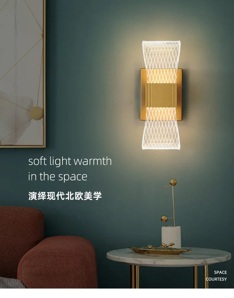 Nordic Aluminum Bedside Wall Light