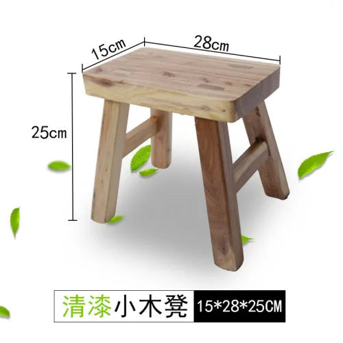 Custom Solid Wood Foot Stool, Square Bench