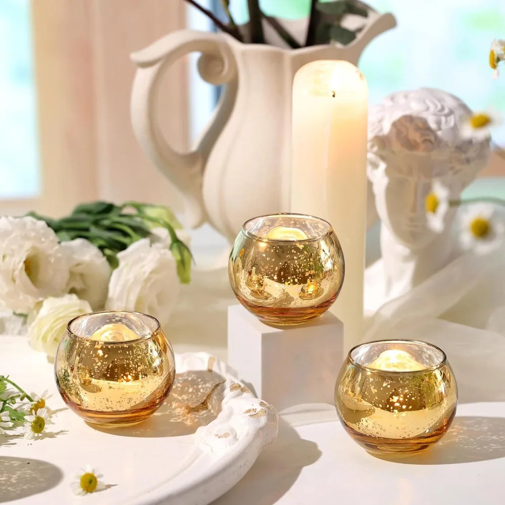 Mercury Glass Votive Candle Holders