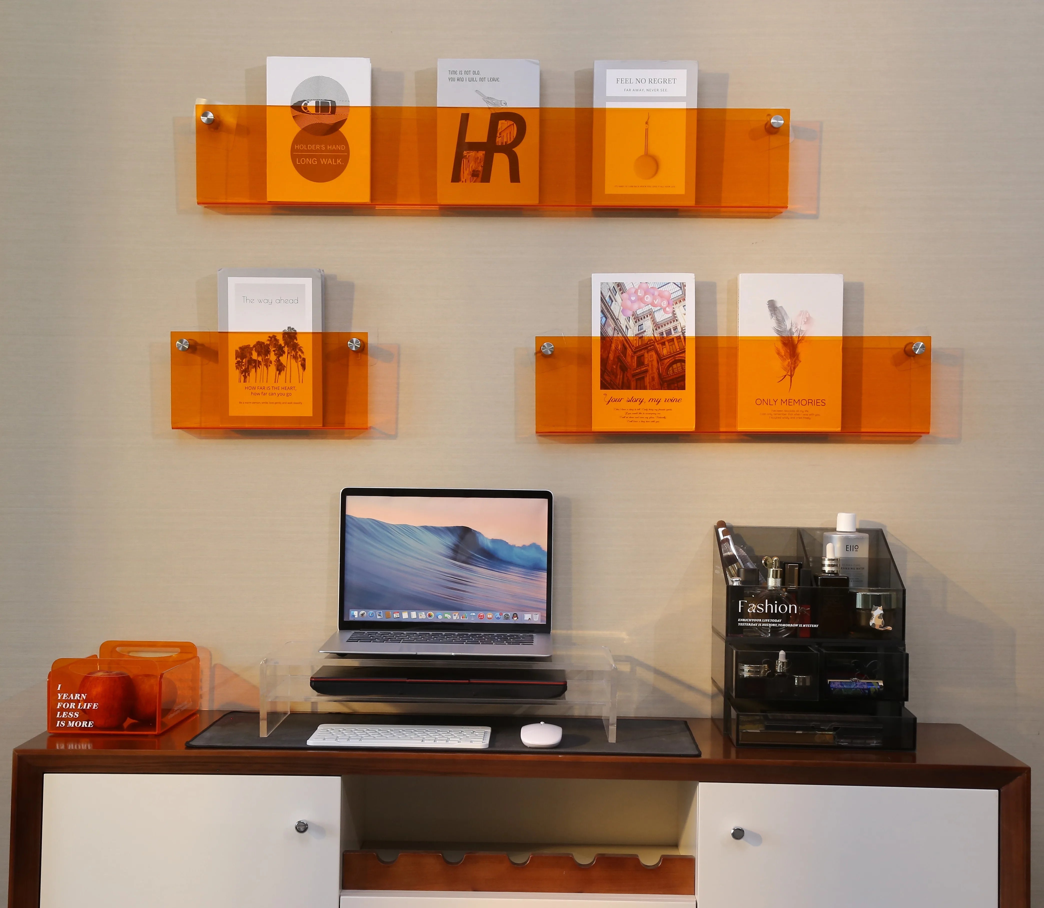 Acrylic Wall Magazine Rack