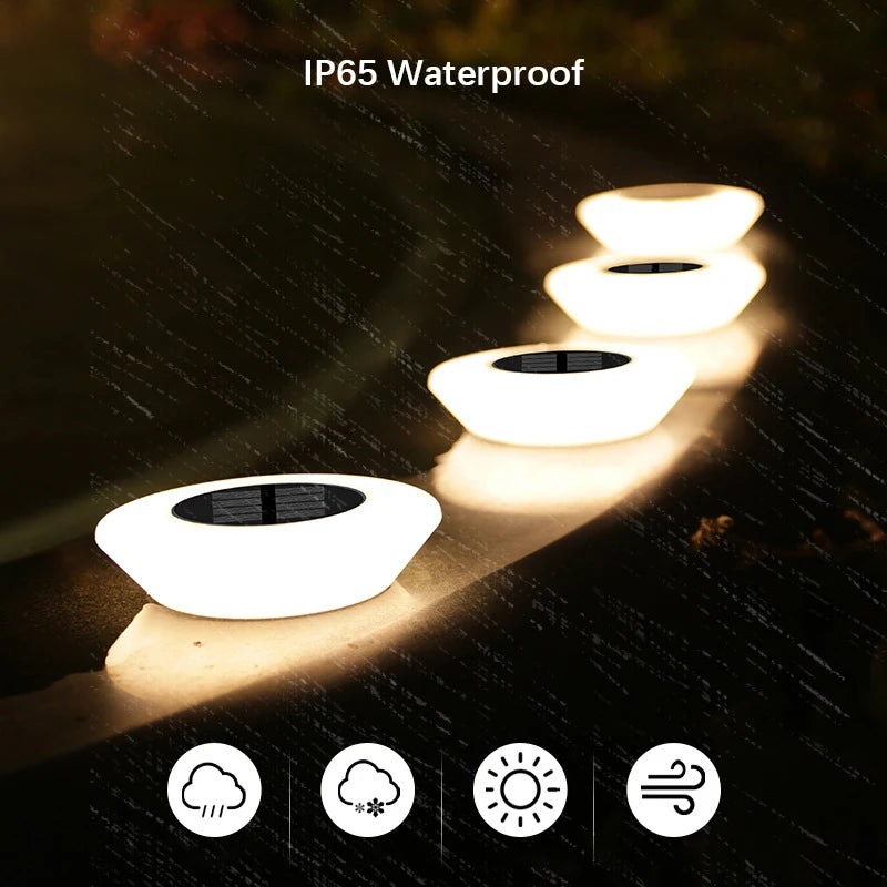 Solar Disk Pathway Lights