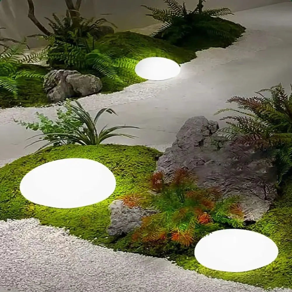 Solar Frosted Stone Ground Light