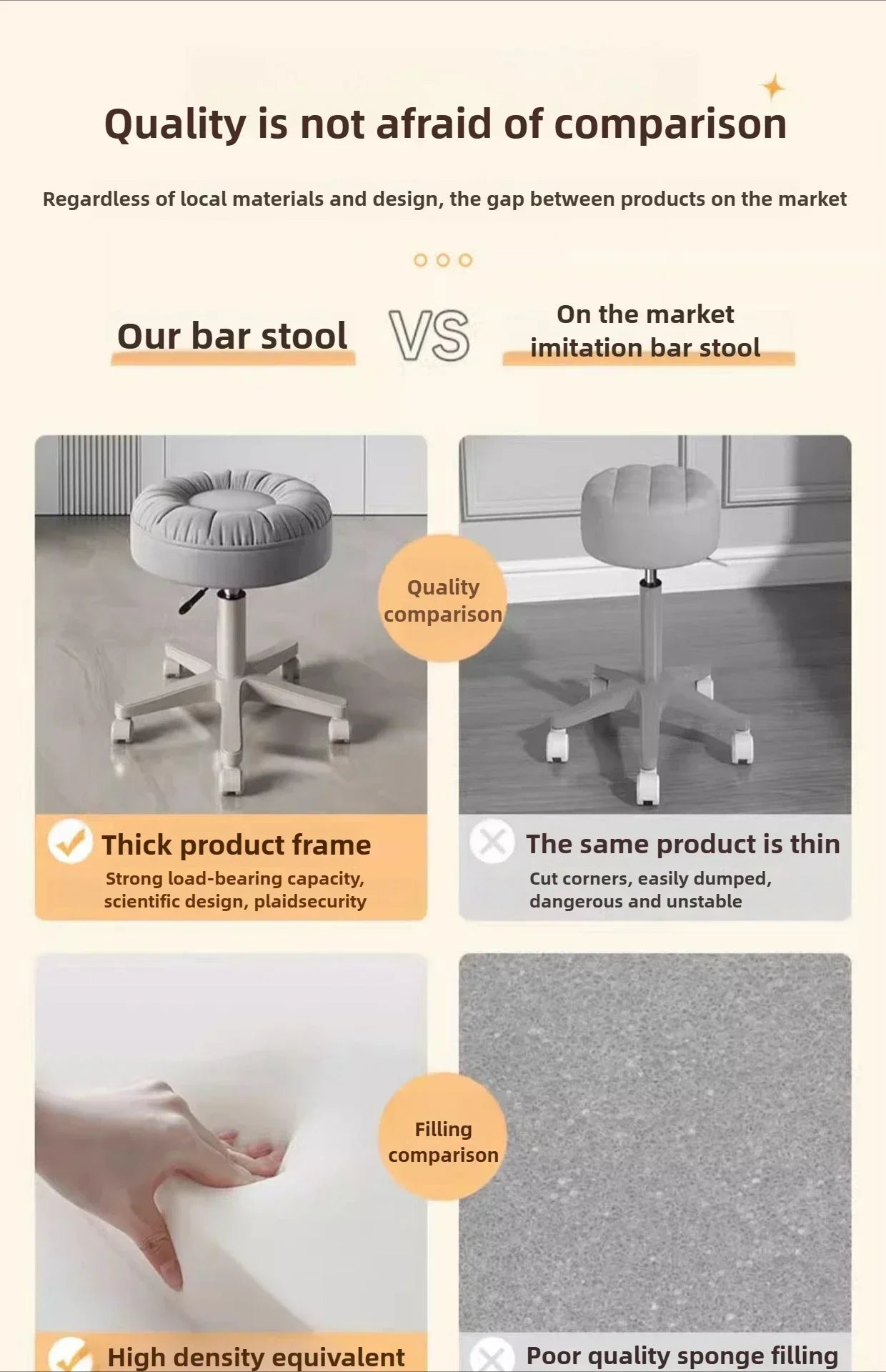 Compact Makeup Stool