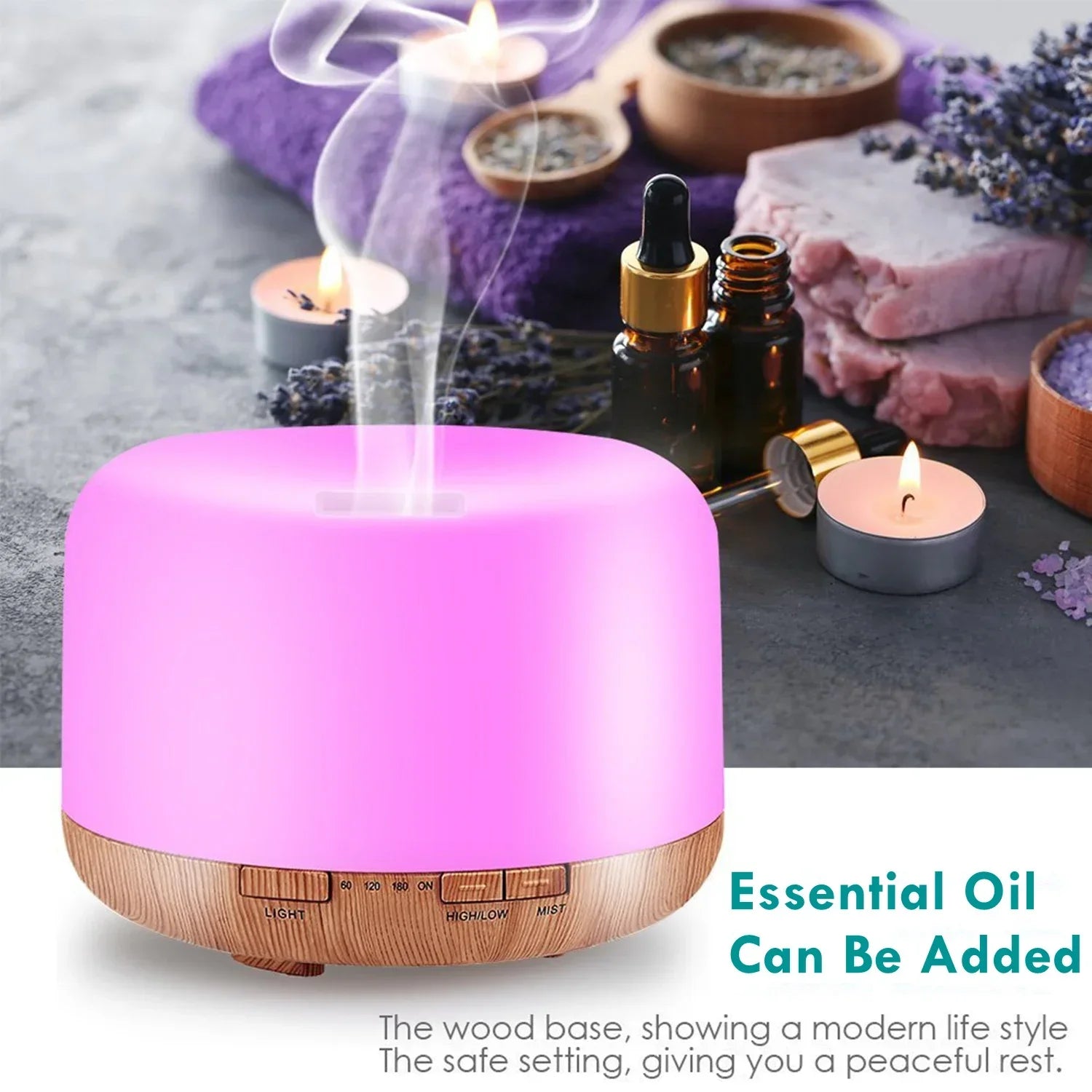 Mini Size Wood Grain Aroma Diffuser Usb Essential Oil Humidifier