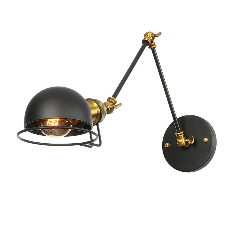 Modern Simple Adjustable Interior Led Wall Lamp White Black for Bedside