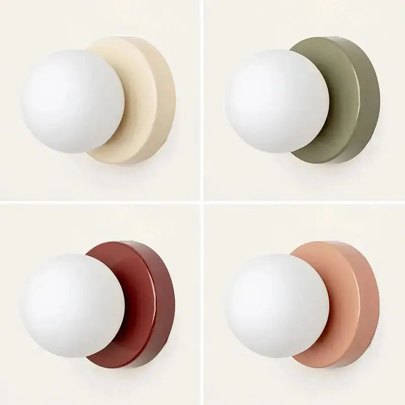 Nordic LED Glass Wall Lamp Minimalist G9 Base Orb Sconce