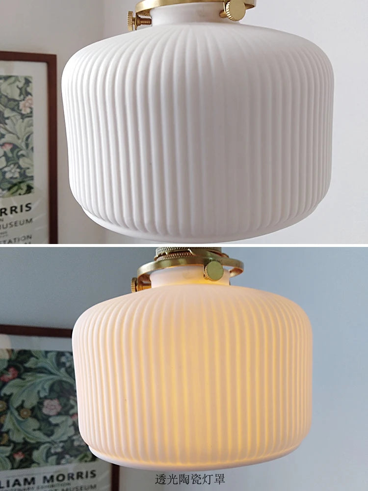 IWHD 2022 New Ceramic Copper LED Wall Lamp Beside Left And Right Rotate
