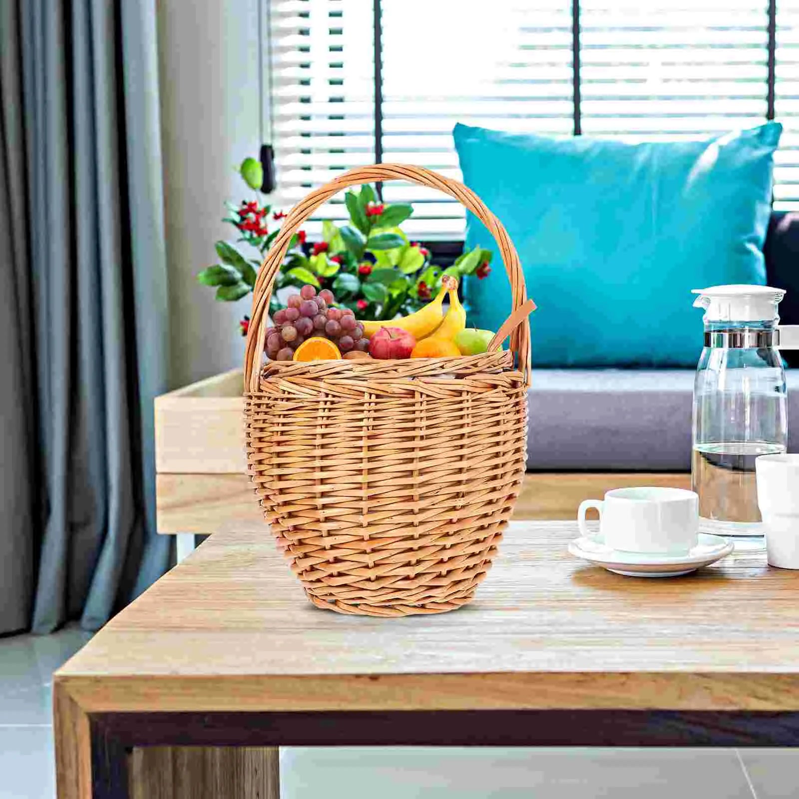 Handwoven Wicker Storage Basket