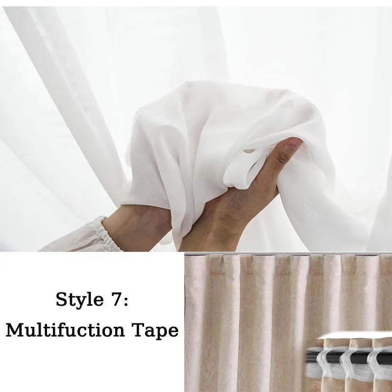 S Fold Wavy Sheer Curtains Good Quality White Tulle Window Curtains