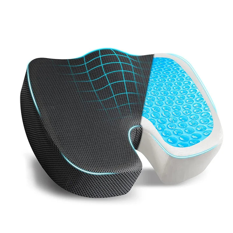 Gel Orthopedic Memory Cushion Foam U Coccyx Travel Seat Massage Car