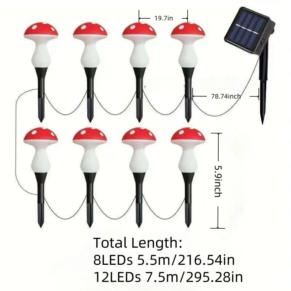 Solar Mushroom Garden Stake Lights