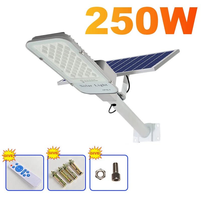 250W led solar light Outdoor garden Waterproof Solar street Light Dusk