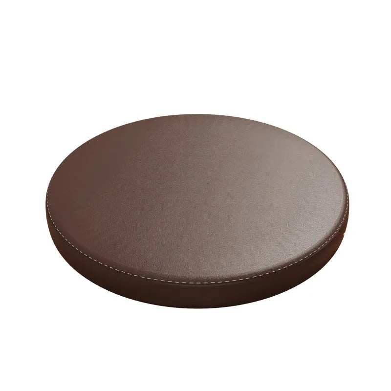 Round Leather Memory Foam Seat Pad
