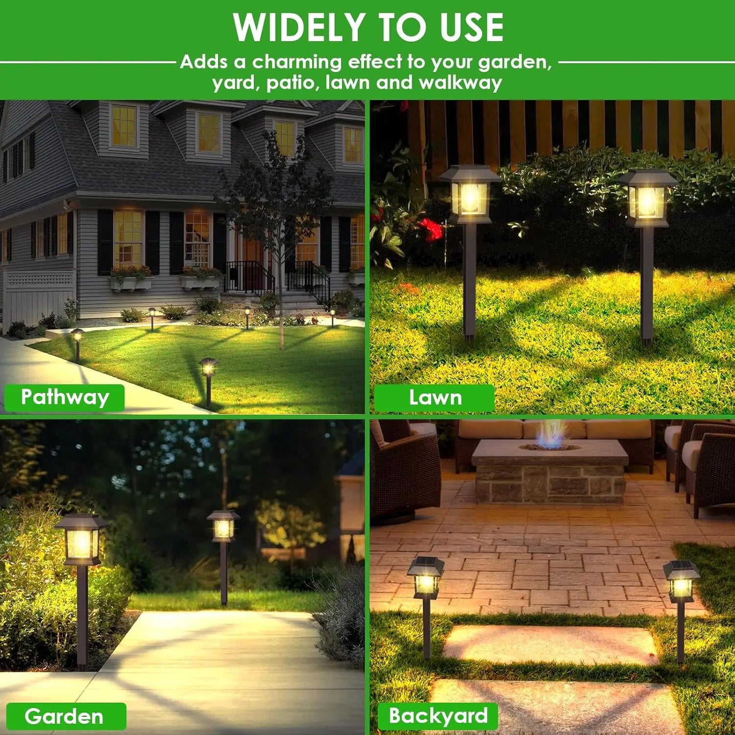 Outdoor Solar LED Ground Stake Light Lawn Lamp