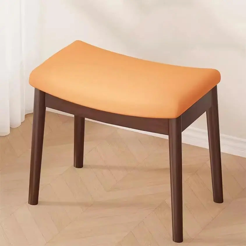 Saddle Cushion Vanity Stool with Storage