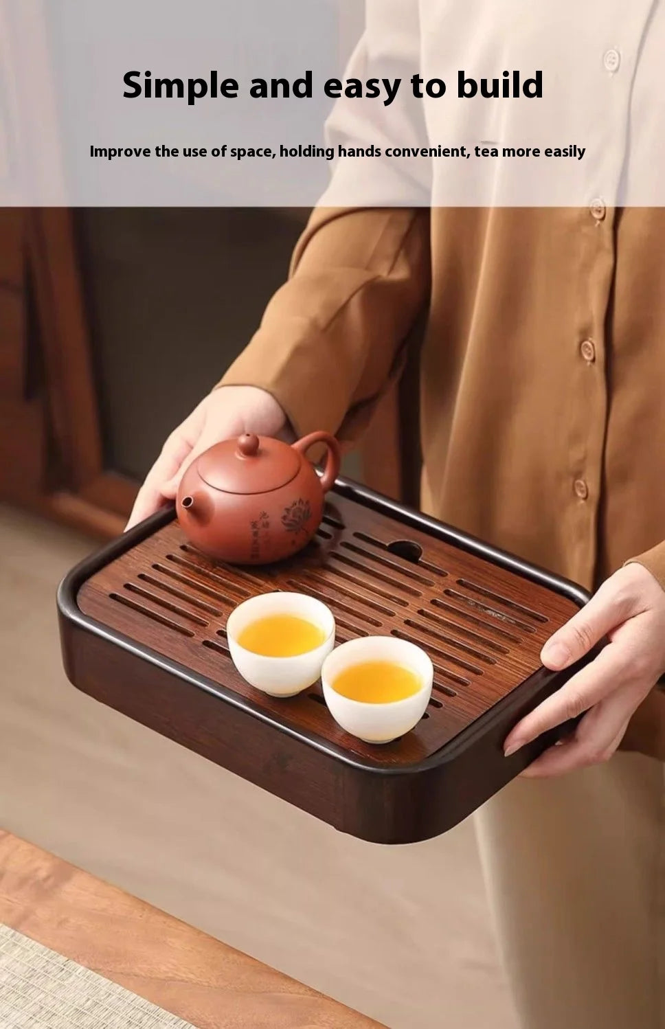 Bamboo Draining Tea Tray