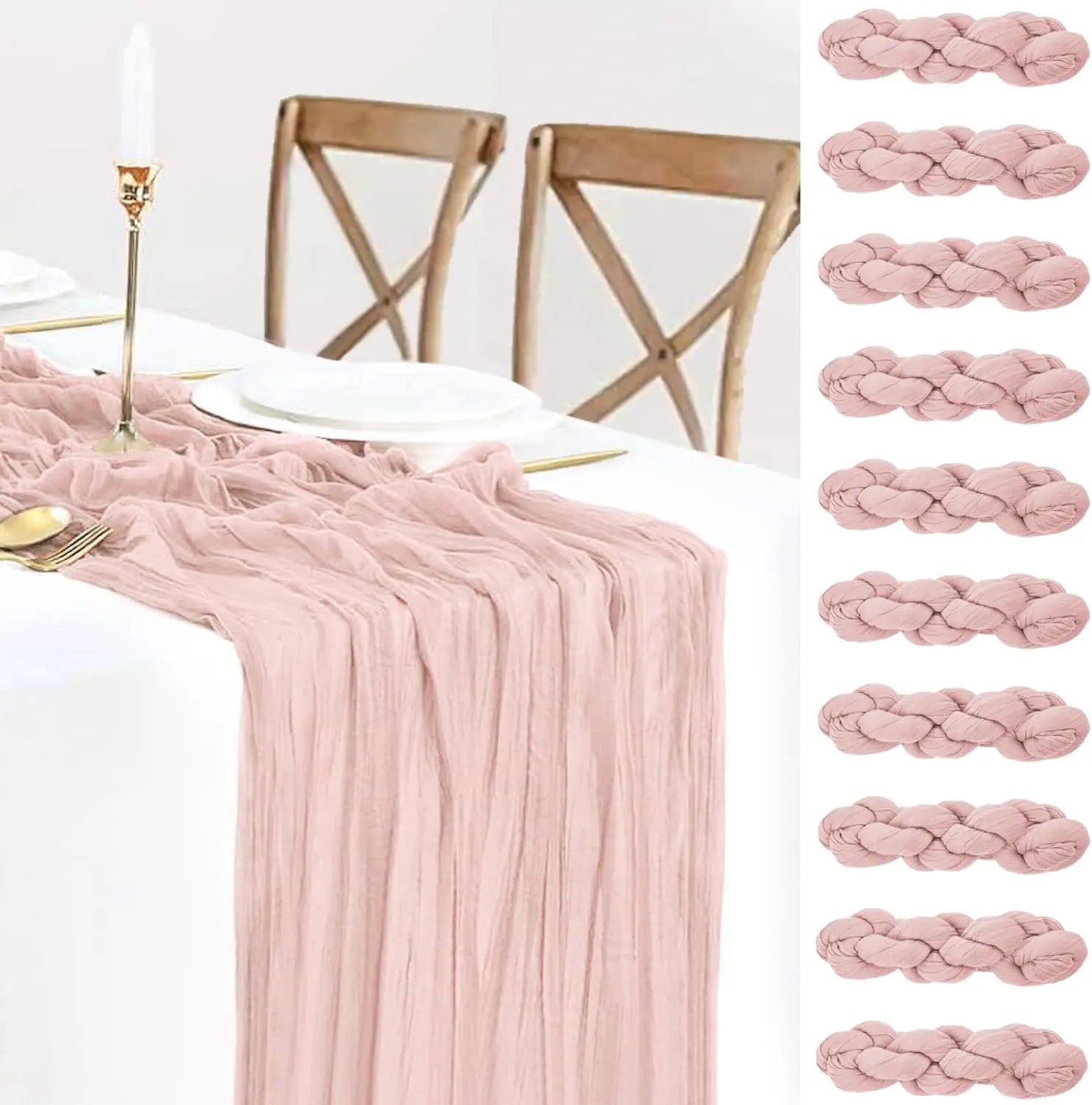 Boho Gauze Table Runners Set of 10