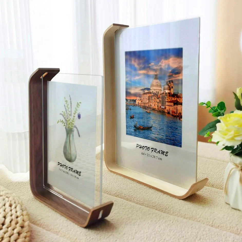 Bent Wood And Acrylic Photo Frame