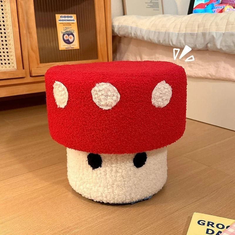 Solid Wood Mushroom Stool