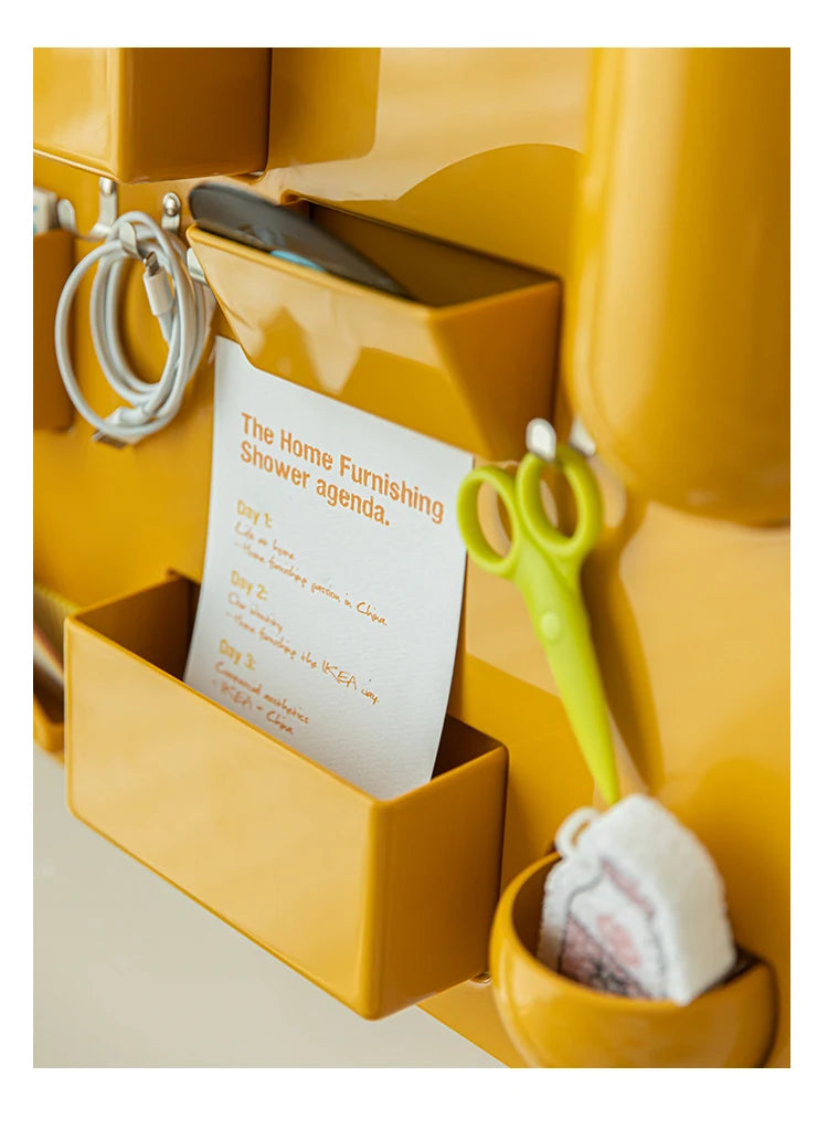 Wall Mounted Storage Rack with Hooks