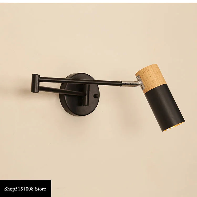 Modern Rocking Arm LED Wall Lamp Restaurant Bedroom Retractable Swing