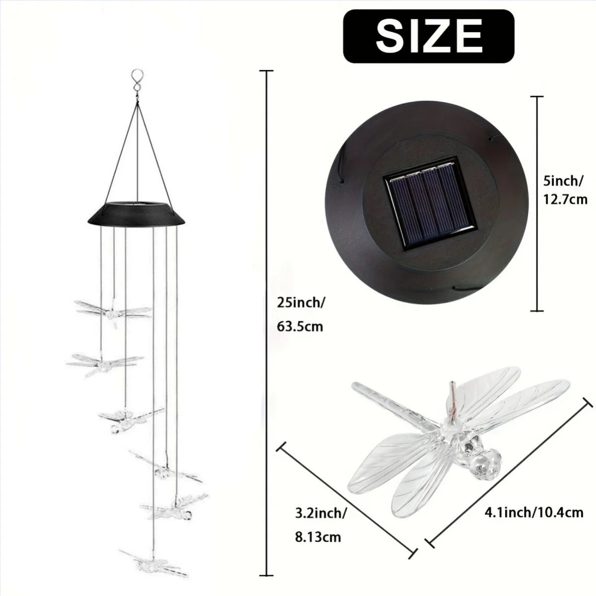 Solar Color Changing Wind Chime