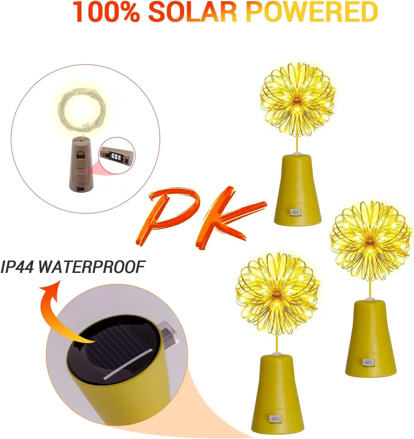 Solar Wine Bottle Cork Fairy Lights