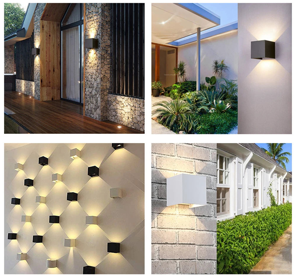 Modern Square Outdoor Wall Lamp