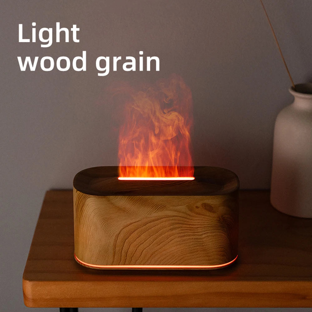 Essential Oil Diffuser,Flame Colorful Water Vapor Fire Humidifier for