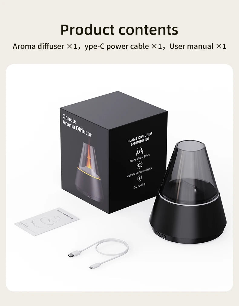 New Air Humidifier Home Colorful Lamp Usb Charge Essential Oil Spray