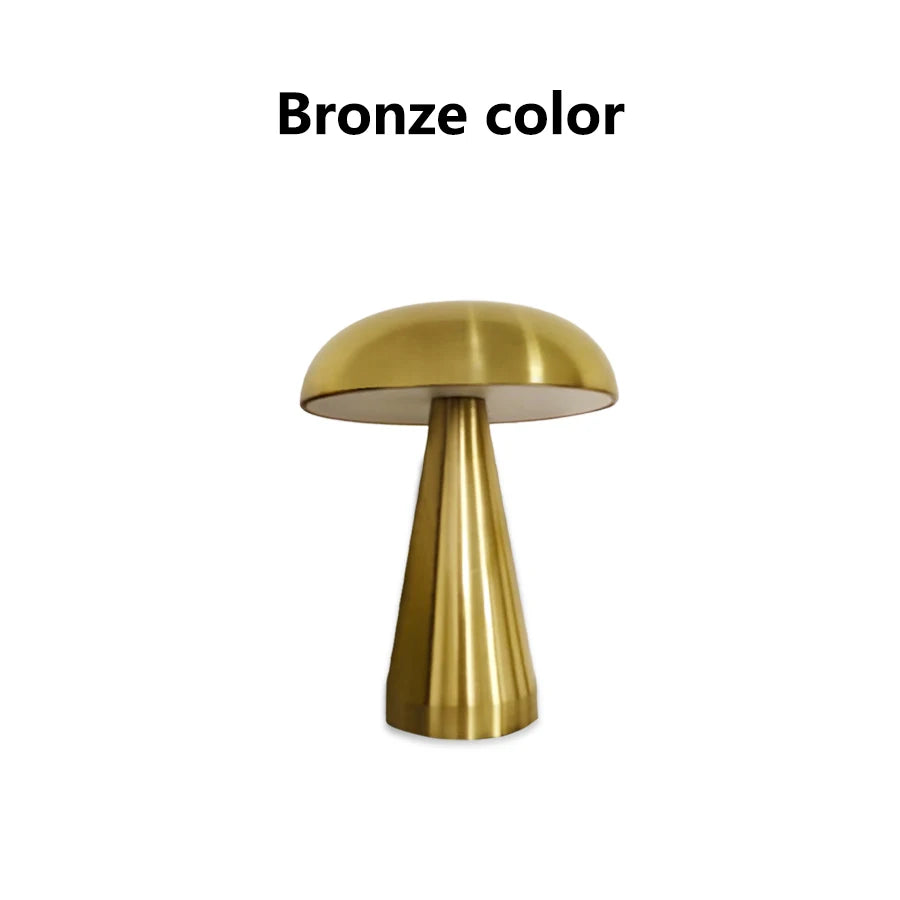 Retro Metal Mushroom Touch Table Lamp
