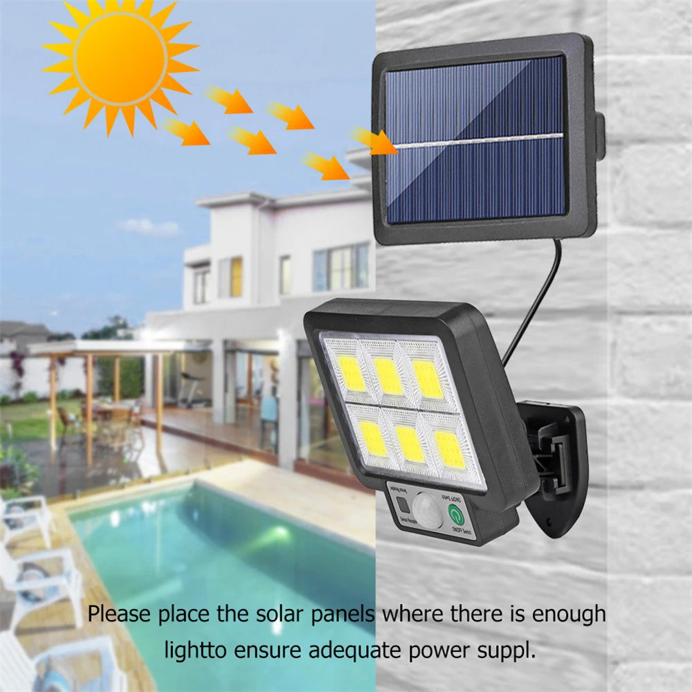 Solar Motion Sensor Wall Light With Remote