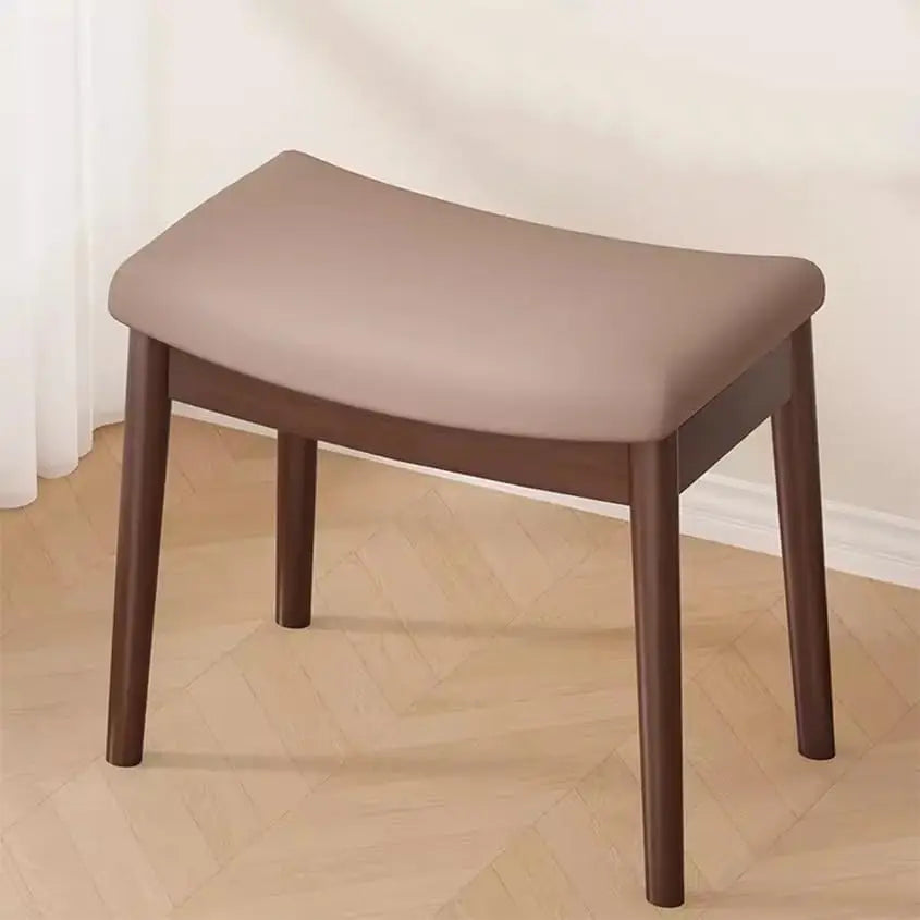 Saddle Cushion Vanity Stool with Storage