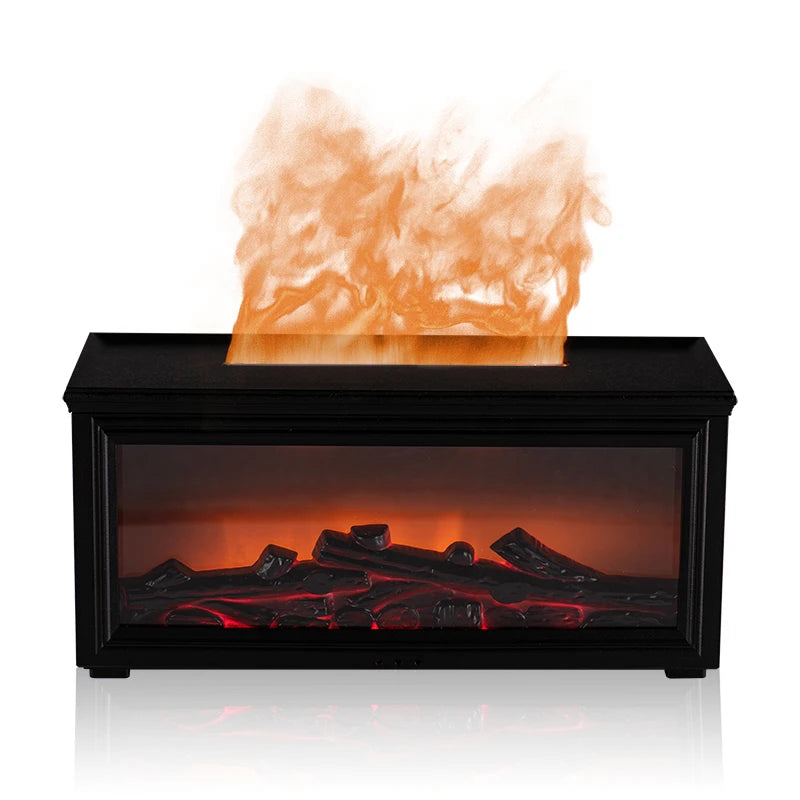 Fireplace aroma diffuser on white background