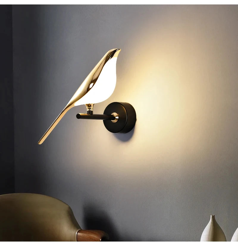 Magpie Bird Wall Lamp