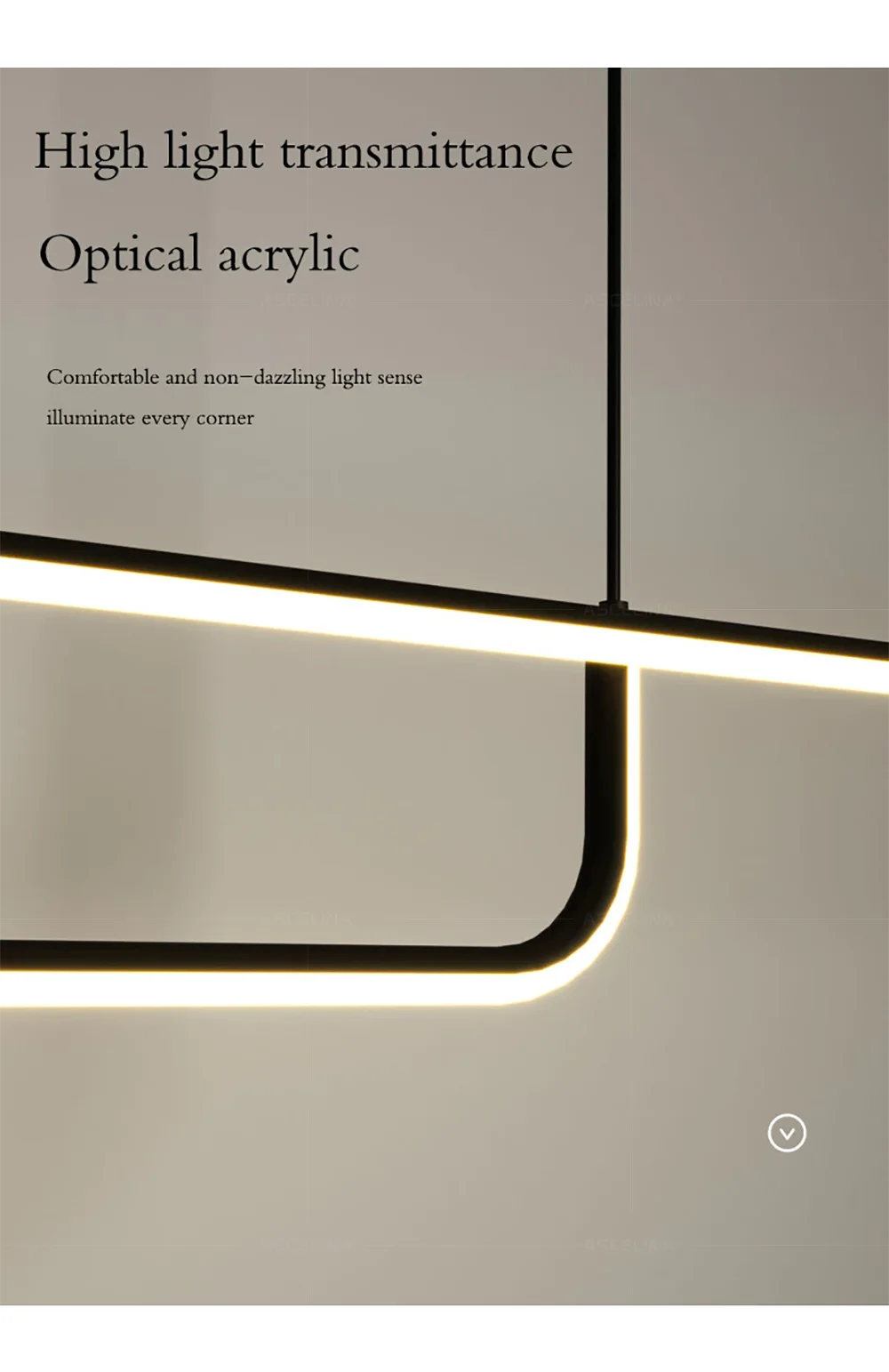 Gold Linear Strip Pendant Light